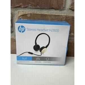 HP H2800 Stereo On Ear Wired Headset 3.5mm jack - Black & Gold NEW